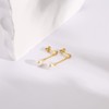 ToHeart Pearl Drop Earrings for Womens Lightweight Elegant 14K Gold