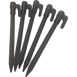 EMBerg Plastic Tent Pegs Garden Landscape Stakes for Anchoring Garden Netting, Camping Tents, Rain Tarps and Landscape Fabric Lawn Edging