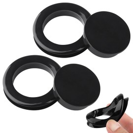 Motroce 2Pcs Silicone Patio Table Umbrella Hole Ring Plug and Cap Set 2 Inch Patio Umbrella Stands Bases Hole Ring Plug and Cap for Outdoors Patio Garden Table Deck Yard (Black)