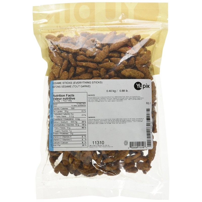 Yupik Sesame Sticks (Onion/Poppy) (Everything Flavor), 0.40Kg