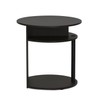 FURINNO Oval End Table, One, Walnut