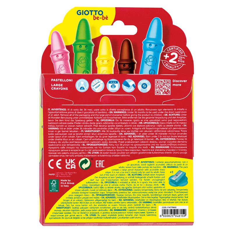 Wax Pastelloni Giotto Bebe' Pack of 10