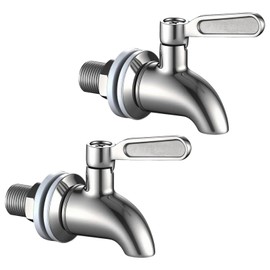 Ceaeso Spigot for Beverage Dispenser，Stainless Steel Spigot for Drink Dispenser, Water Dispenser Faucet, Fits Gravity Filter Systems ， Lead-Free, 2 Pack