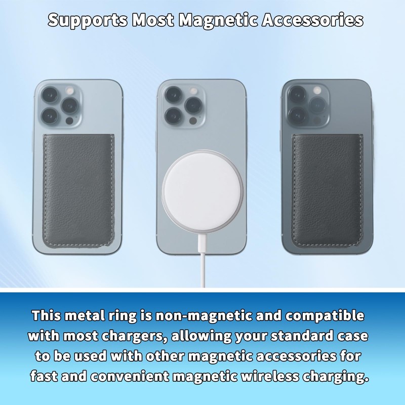6pcs Universal Magnetic Ring, Sparkle Metal Ring Stickers No Magnet