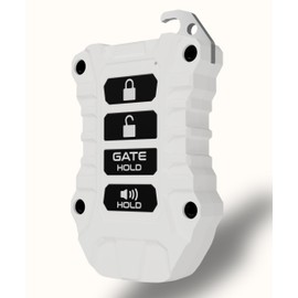 Rugged Key Fob Case for 2024 Tundra, 2024 Tacoma, 2025 Toyota Tundra, 2025 Toyota Tacoma, Sequoia 23+, Corolla 23+ – USA-Made Key Fob Shell for Toyota (White Fob, Black Screws)