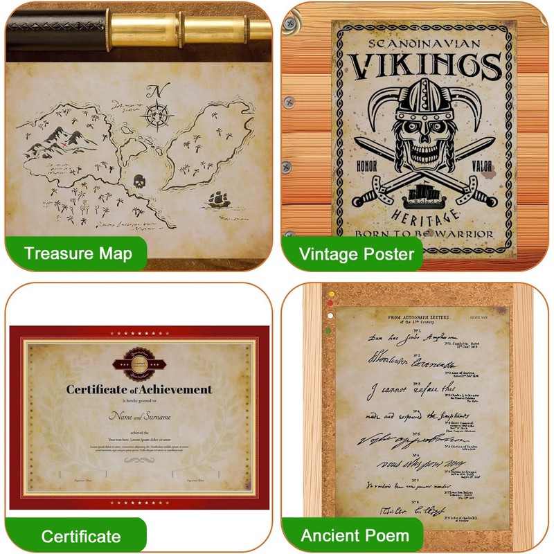 SOYANGNEK 100 Sheets Vintage Paper 8.5 x 11 Antique Looking