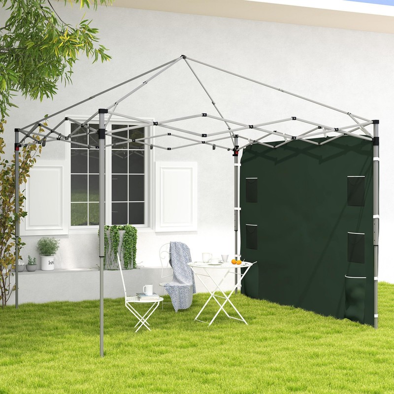 Outsunny Gazebo Side Panel, Canopy Sidewall Panel with 4 Mesh