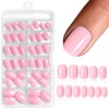 Bellelfin 120Pcs Short Press on Nails Square Round Fake Nails,