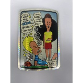 RARE Vintage Beavis and Butthead Monkey Spanker Prism Vending Machine Sticker
