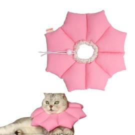 Puffy Crew Puffy Crew Soft Cat Cone Collar, Adjustable Waterproof Recovery Collar, Lightweight Elizabethan e Collar for Cats of All Breeds (Pink, Medium, Neck Circumference 6.5'' - 10.5'')