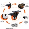 Moogii 3 Inch Heavy Duty Swivel Caster Wheels with Brake,1500
