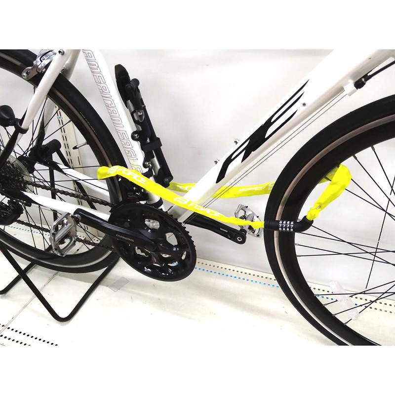 Force 80033 Sleeve Dial Lock for Bicycles, Yellow, 47.2 inches