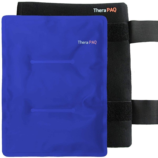 TheraPAQ Gel Ice Pack - 14" X 11" Reusable Flexible Wrap for Knee, Hip, Ankle, and Shoulder - Hot & Cold Therapy for Injuries, Swelling, Bruises, and Sprains - XL