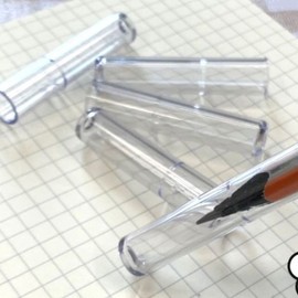 6 Clear Pencil Caps, Protective Caps, Colored Pencils, Pencils, Eyebrows, Doodles / 6개 투명 연필 캡 보호캡 색연필 펜슬 아이브로우 뚜