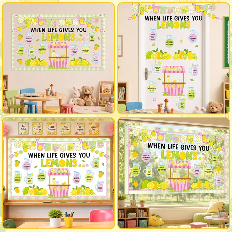 Summer Lemon Bulletin Board Decorations Lemonade Themed School Bulletin Decor