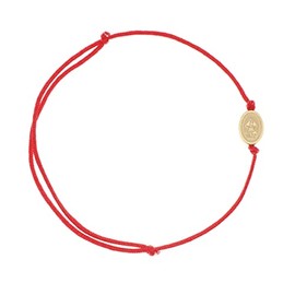 Catholic Town adjustable red cord bracelet with stainless steel "Virgen de la Caridad del Cobre" medal ( SSBC2ISMK-RED )