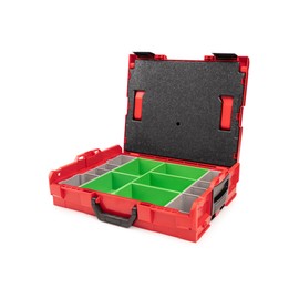 TEKTON Shallow Stacking Tool Box (L-BOXX 1) with 7-Piece Organizer Bin Set and Lid Insert | OLB91009