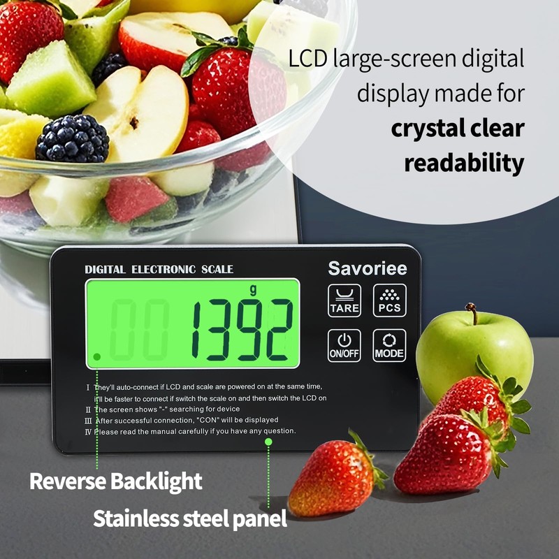 Savoriee Food Scale, 2024 Newly Split Designed 33lb Digital Kitchen