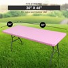 Spotjoy Rectangle Vinyl Table Cloth 30x48, Waterproof Elastic Fitted Tablecloth