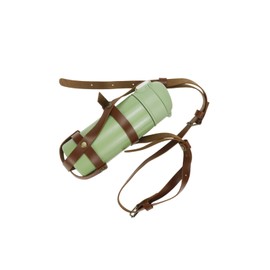 Tsnamay Brown Water Bottle Straps for Walking,Adjustable PU Leather Water Bottle Handle Shoulder Strap for Universal Water Bottles