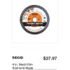 Ridgid Mesh-X 4" Diamond Mesh Blade For Porcelain, Ceramic, Marble,