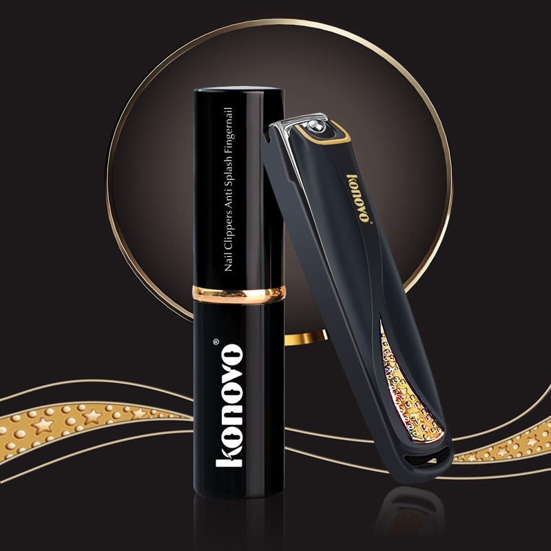 Konovo Nail Clippers for Women Travel, Nail Clippers with File,