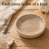 MALIHOO Travertine Decorative Bowl, 7.8 Inch Stone Catchall Bowl for