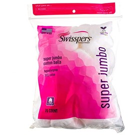 Swisspers Super Jumbo Cotton Balls 70 ea ( Pack of 6)