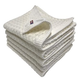 Imabari Towel Face Towel, Set of 5, Waffle Weave, Off-White, 13.8 x 33.5 inches (35 x 85 cm)
