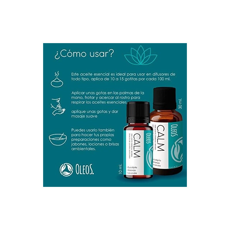 Aceite esencial relajante 10ml – Eucalipto, Lavanda y Naranja Vida