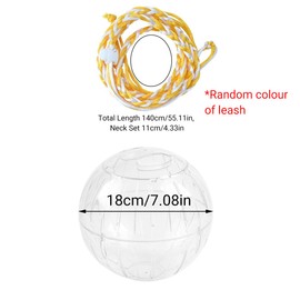AIMALL Hamster Exercise Ball, Golden Bear Running Sports Ball, Durable ABS Rolling Ball with Ventilation, Secure Lock Design, 7.09 Inches Diameter
