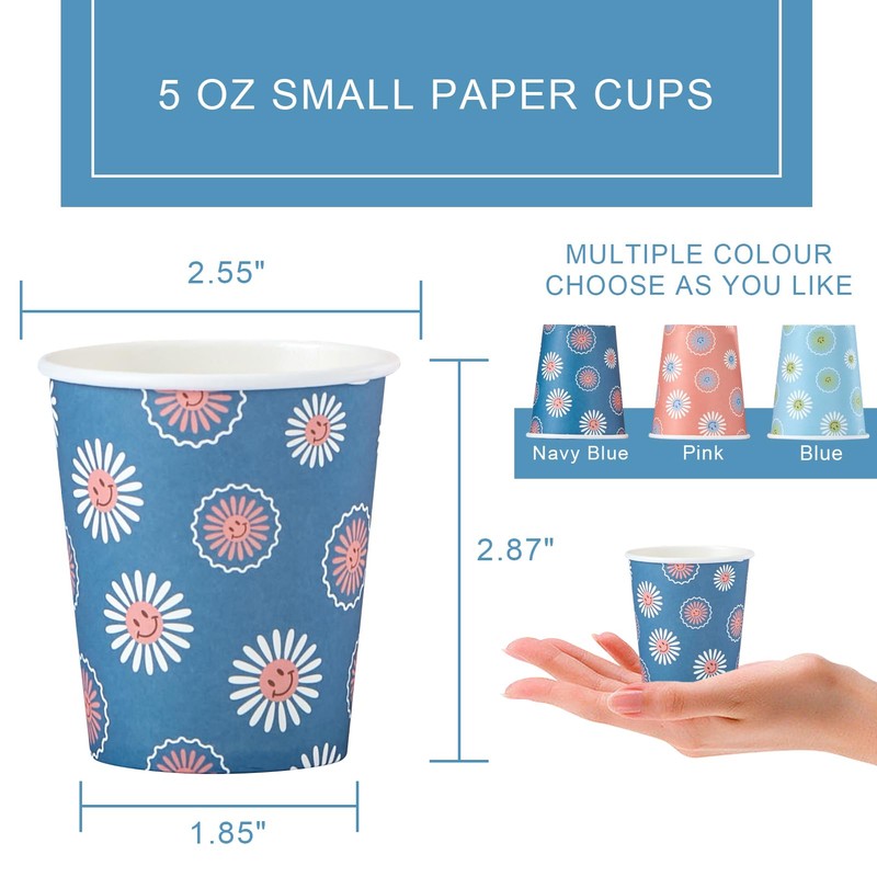SIUQ 300 Pack 5 oz Paper Cups, Disposable Bathroom Cups,