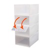 Gdrasuya10 20x Stackable Foldable Shoe Box Household Storage Plastic Cabinet