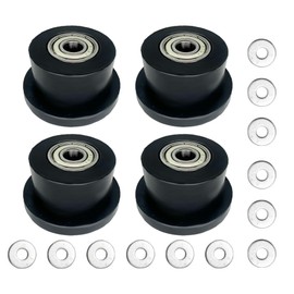 TYHI Replacement Strength Trainer Replacement Fitness Equipment Heavy Plastic Roller Total Gym-4 Piece Set Black Roller, Suitable for Total Gym1000/1100/1400-1900 Achiever Force Gold Platinum XLI and Bowflex Models