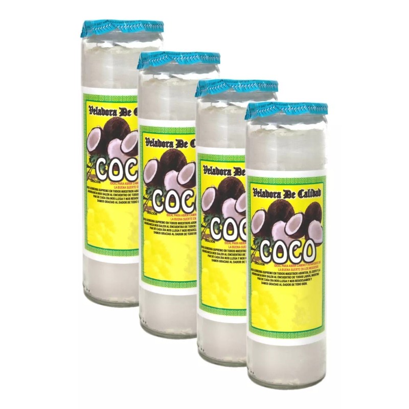 CEB 4 Veladoras Esotéricas Coco
