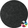 Round place mat felt coaster in 35 cm, dark grey
