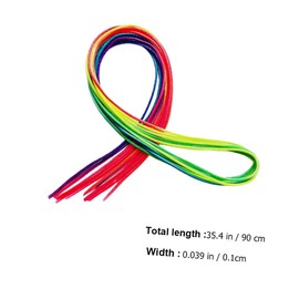 WOONEKY 60pcs Colorful Hair Ropes Rainbow Color Hair String for Braiding for Women for Parties and Outdoor Use