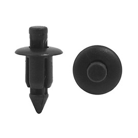 sourcing map 50 Stück schwarze Kunststoffnieten Spritzschutz-Befestigungsclips 6 mm für Auto
