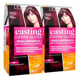 2x L'Oréal Paris Coloring Casting Crème Gloss Color 360 Cherry Black - 2 shades
