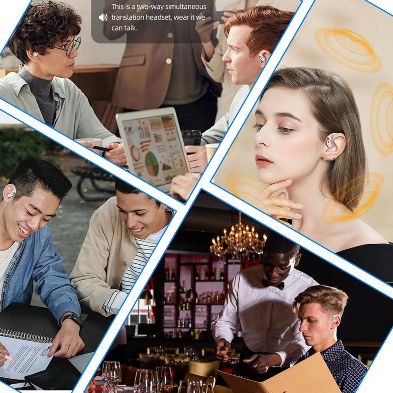 Gotrain Voice Translator Earplugs, Support 138 Languages, Real Time, High