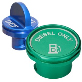 Diesel Fuel Cap & DEF lid for 2019-2024 Ram-Magnetic Diesel Lid for 2019 2020 2021 2022 2023 2024 Ram 1500 2500 3500 Green Aluminum Automotive Fuel Tank Cap Replacement Ram Accessories,Diesel+DEF cap
