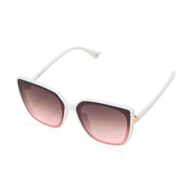 Vince Camuto Women's Oversized Cat Eye Sunglasses, White, 53 mm