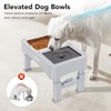 UPSKY - Cuencos elevados 3 en 1 para Perros, comedero