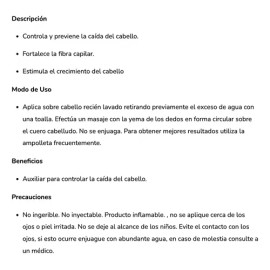 Xiomara Anticada Ampolleta Capilar Locin Hidratante Acelera Crecimiento Unisex 12pzazx10ml                                                            