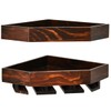 WELLAND Wall Mounted Corner Wine Rack -2 Pack Wooden Rustic