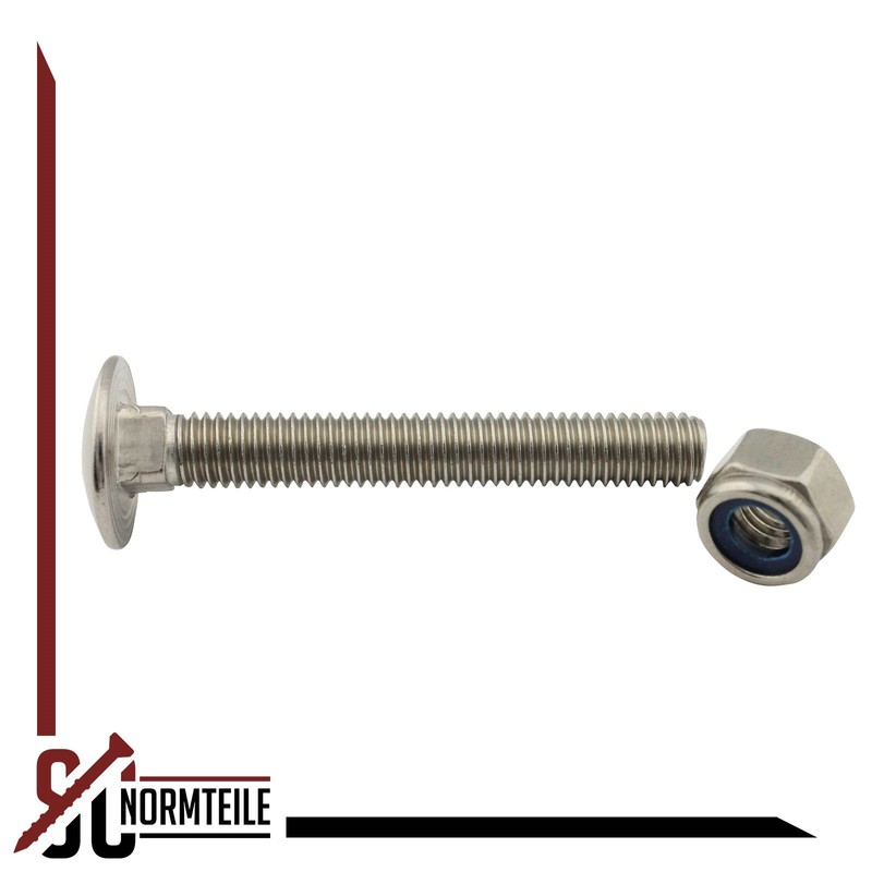 Round-Head Screws with Locking Nuts (High Shape) - M8 x