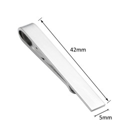 PiercingJ 1 x Men's Thin Skinny Tie Clip Business Wedding Tie Clip Set for Narrow Tie Made of Stainless Steel, Silver/Gold/Black, stainless steel, without stone