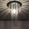 Crystal Flush Mount Chandelier Fixture Elegant Modern Ceiling Light Lamp