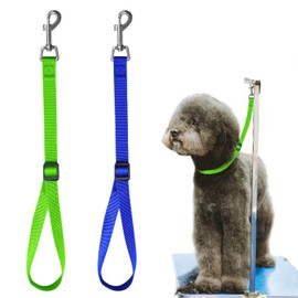 Pet Grooming Loops, 2 Pack Adjustable Nylon Restraint Noose, Dog Arm Accessories Fixed Bathing Safety Tether Straps for Grooming Table Bathtub (Style 1)