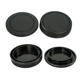 FANZR Camera Body Cap & Rear Lens Cover for Compatible for Canon EOS M50II M50 M100 M3 M5 Camera kit EF-M Mount Lens (2 Pack)